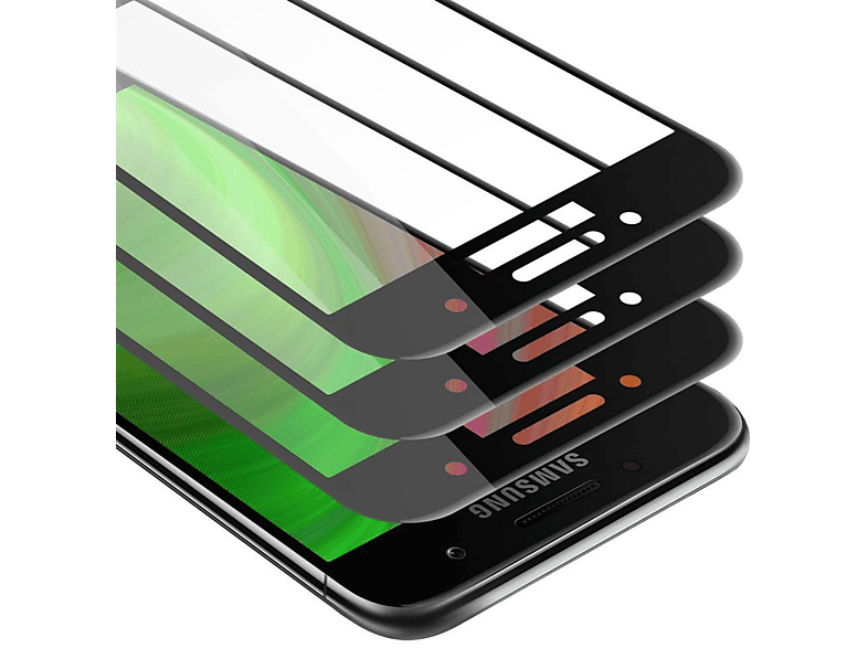 CADORABO 3x Vollbild Schutzglas Tempered Schutzfolie(für Samsung Galaxy A3 2017) | Schutzfolien & Schutzgläser
