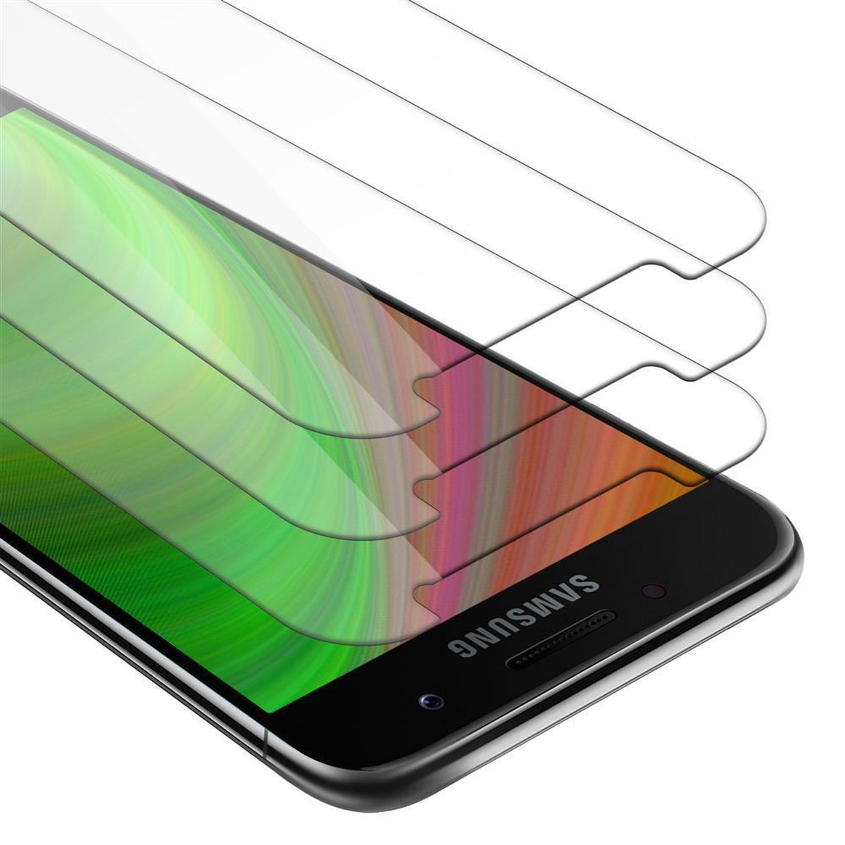 2017) Glas 3x Schutzfolie(für A5 Samsung Schutzglas Galaxy CADORABO Tempered
