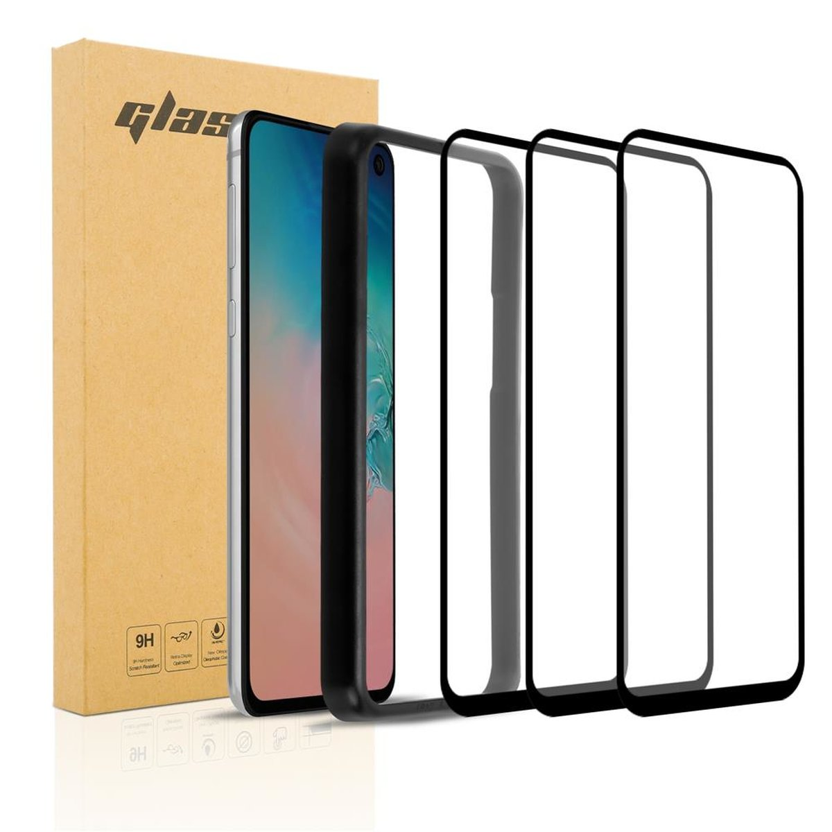 Aiino RockGlass Vetro Temperato Per IPhone 11/XR - Con RockApplicator, Nero - 5
