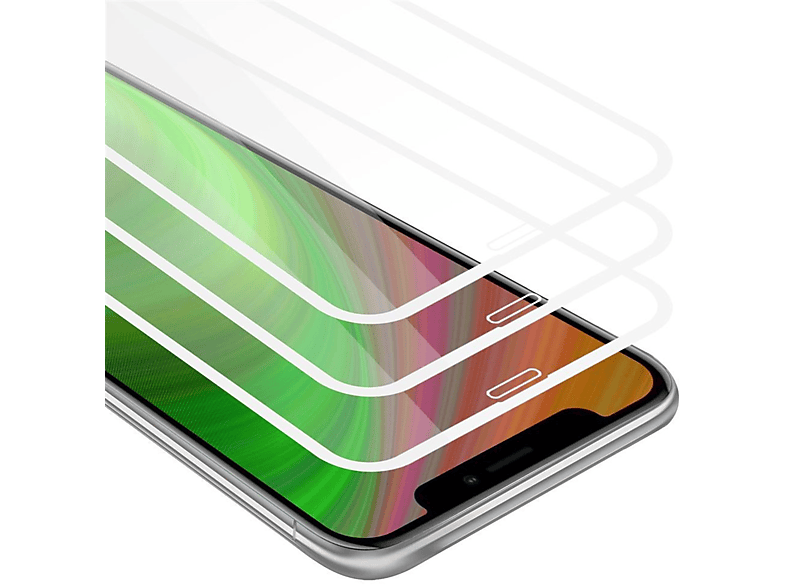 Tempered XR) Vollbild Schutzfolie Schutzglas(für Apple 3x CADORABO iPhone