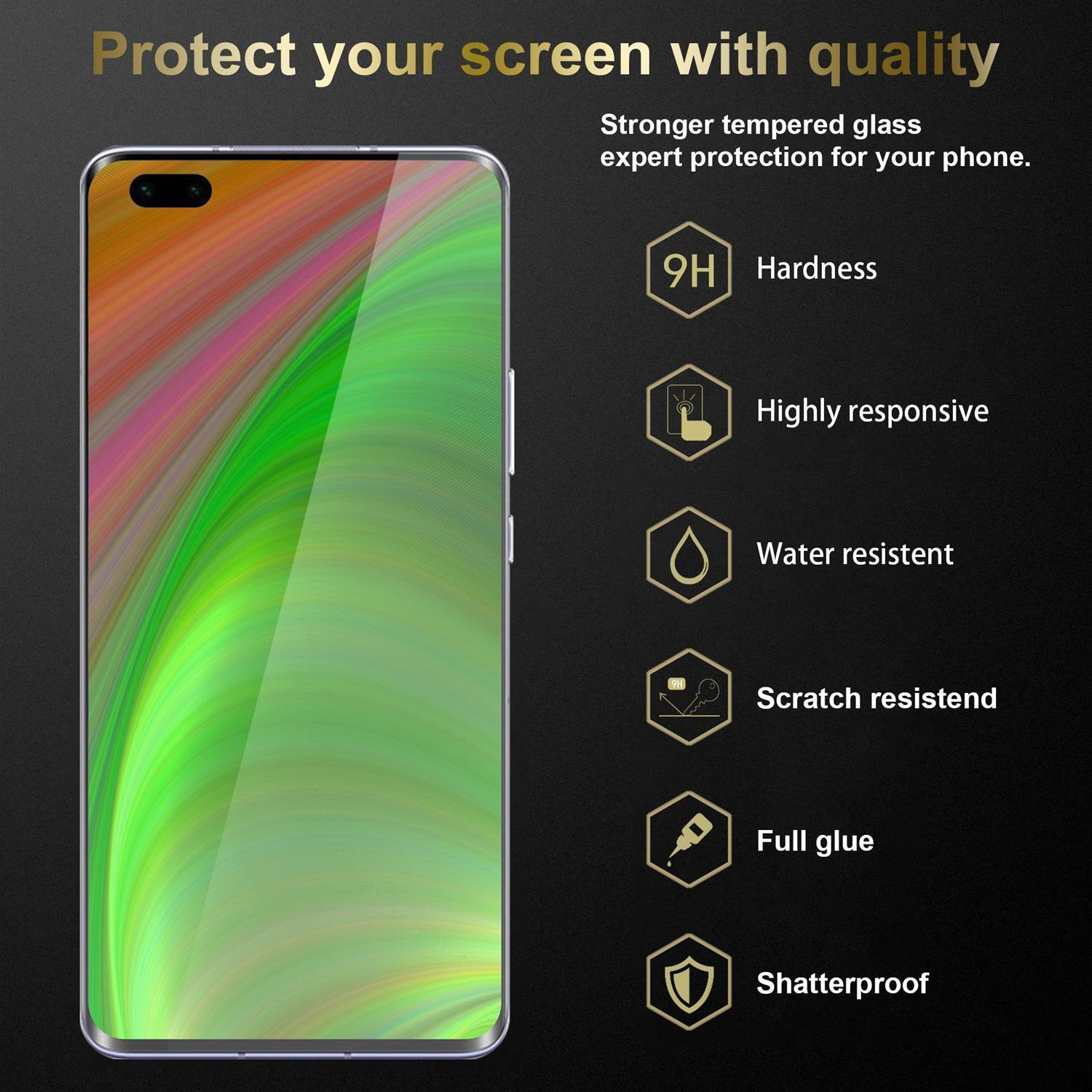 cadorabo Tempered Glass compatible with Honor 10 in HIGH TRANSPARENCY - Screen Protection 3D Touch compatible with 9H Hardness (RETAIL PACKAGING
