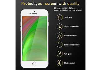 Película Protectora  - 3x Protector de Pantalla de Vidrio Templado (Tempered Glass) CADORABO, Apple, iPhone 8 PLUS / 7 PLUS / 7S PLUS, Vidrio templado