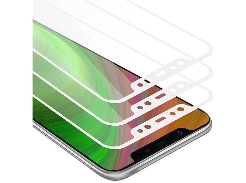 CADORABO 3x Vollbild Schutzglas Tempered Schutzfolie(für Xiaomi Pocophone F1)