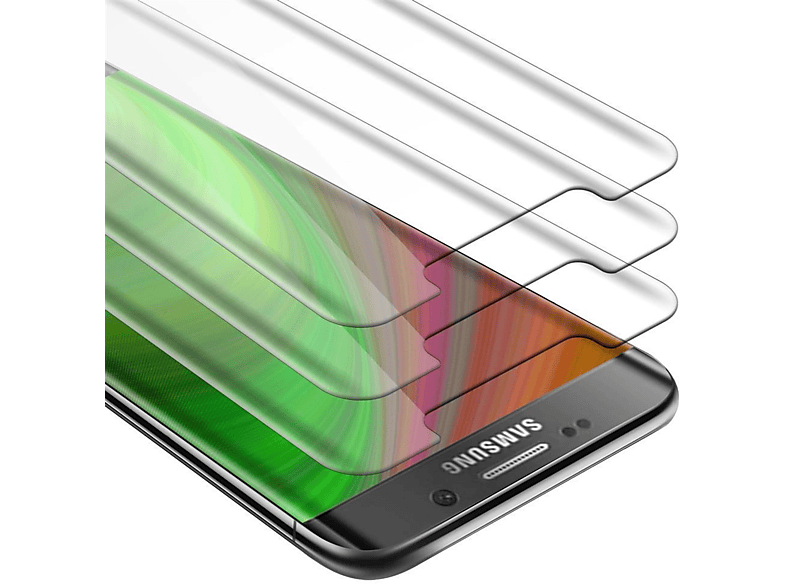 S6 3x Schutzglas Galaxy Samsung CADORABO Schutzfolie(für Tempered Glas EDGE)