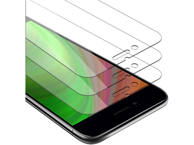 Schutzfolie(für iPhone / 3x Tempered 6S) mit Apple Installationshilfe Schutzglas CADORABO 6