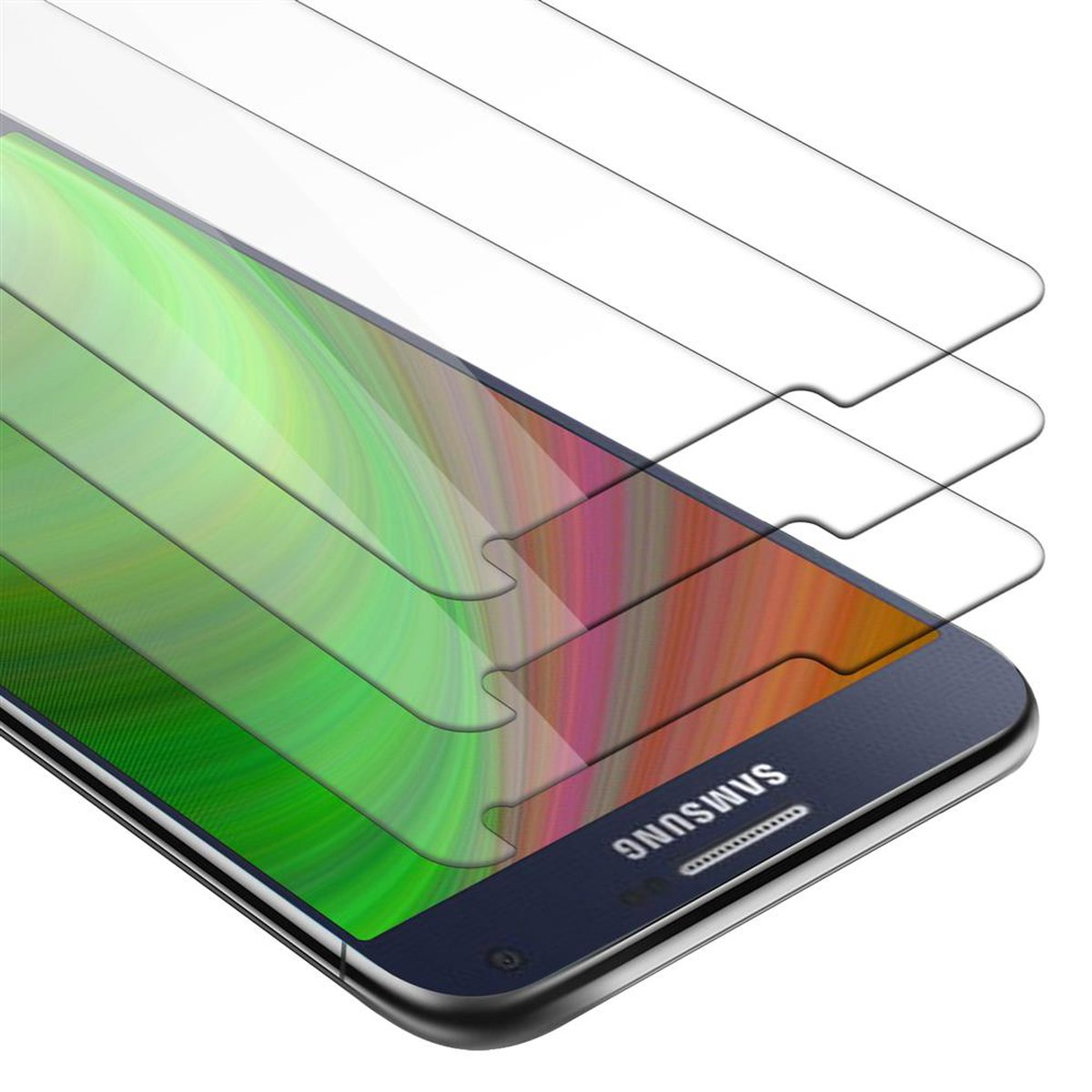 2015) 3x Glas CADORABO Schutzfolie(für Samsung Galaxy Tempered Schutzglas A7