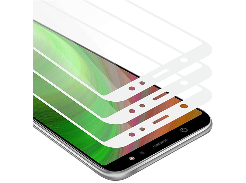 2018) Schutzfolie(für Galaxy Schutzglas 3x Tempered CADORABO Vollbild Samsung A6