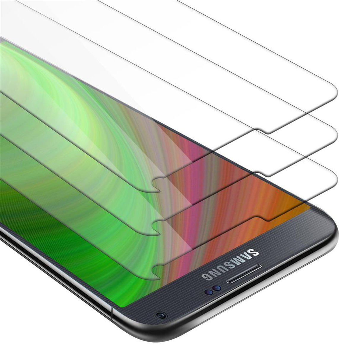 Tempered 3x Glas Schutzfolie(für NOTE Schutzglas Galaxy Samsung CADORABO 4)