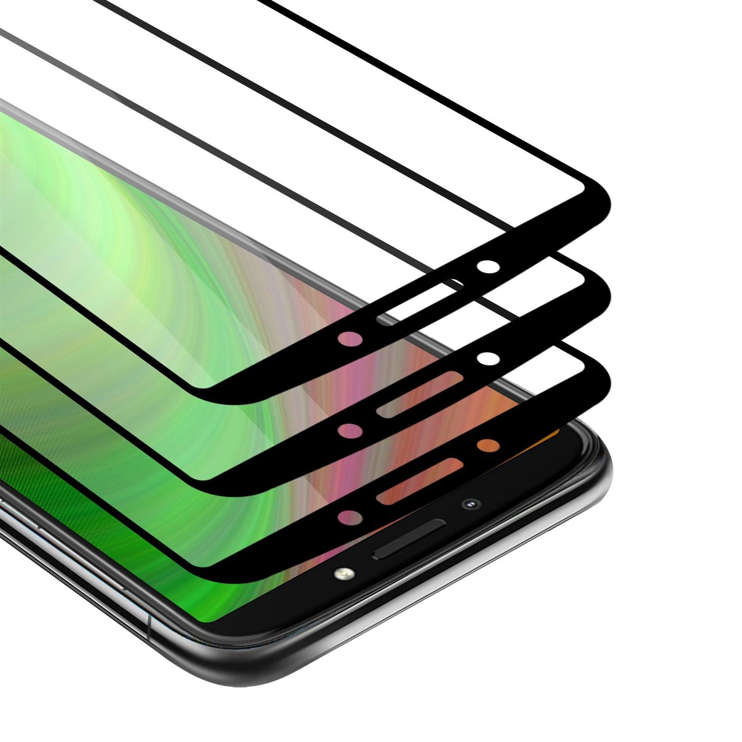 Telefono con protezioni schermo. Pellicole trasparenti sovrapposte, bordi.