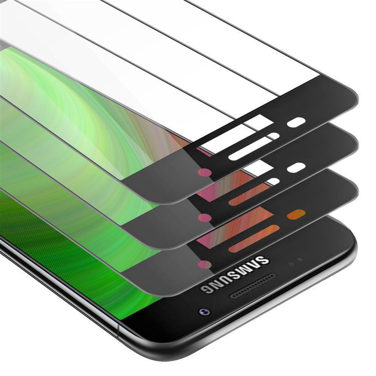 3x Vollbild A5 Galaxy 2016) Schutzfolie(für CADORABO Tempered Samsung Schutzglas