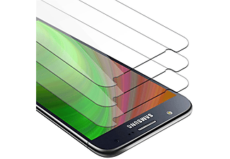 CADORABO 3er Pack Tempered Displayschutz Schutz Folie(für Samsung Galaxy J7 2015)