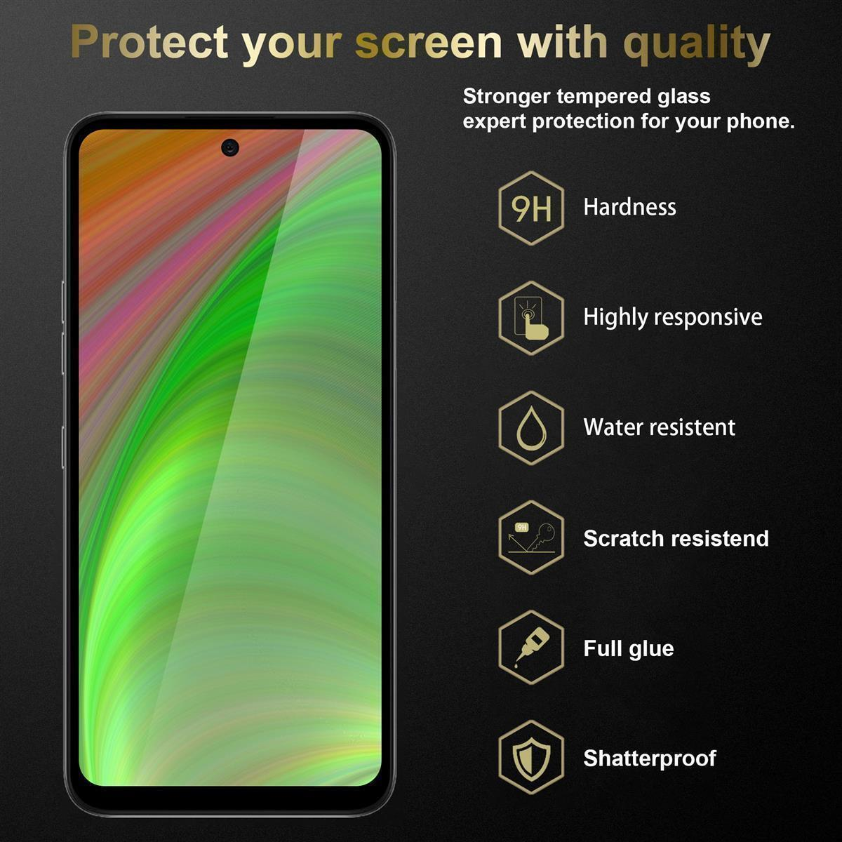 Schutzglas Tempered A72 3x Samsung Schutzfolie(für CADORABO Glas Galaxy 5G) / 4G