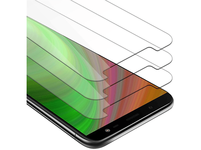 J6 3x Galaxy 2018) CADORABO Tempered Schutzglas Samsung Glas Schutzfolie(für