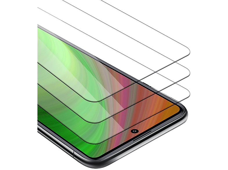 CADORABO 3x Schutzglas Tempered Glas Xiaomi NOTE Schutzfolie(für PRO NOTE / 9 RedMi 9S)