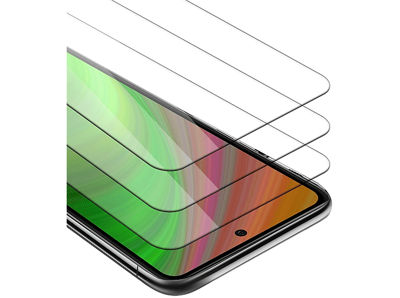 Schutzglas Tempered A72 3x Samsung Schutzfolie(für CADORABO Glas Galaxy 5G) / 4G