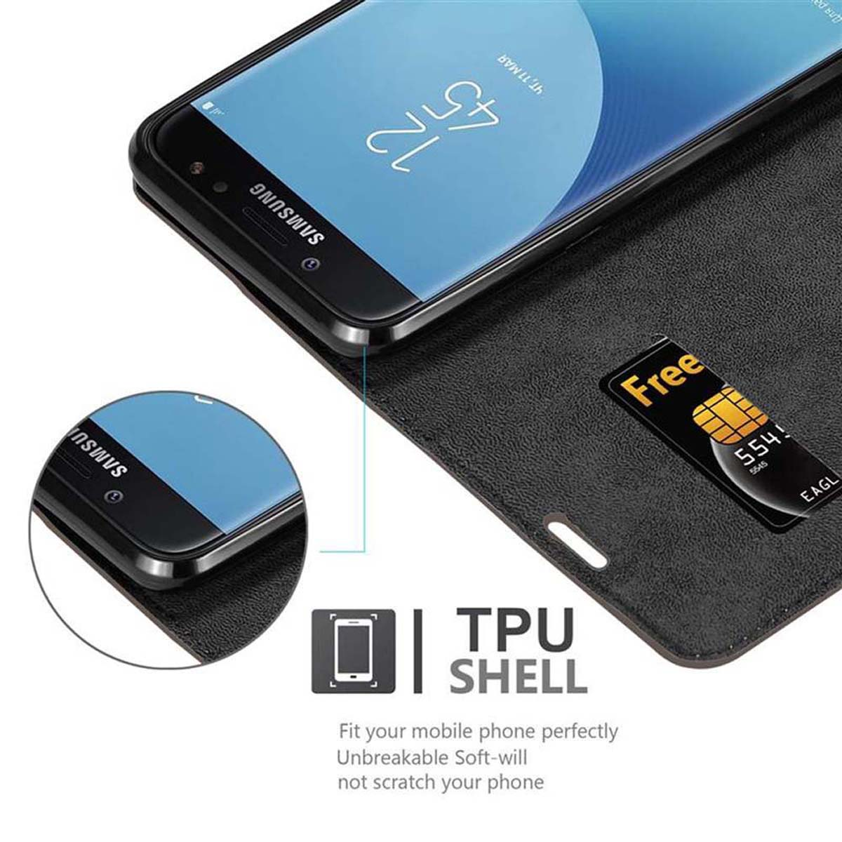 Telefon in schwarzem Case mit Karte, zeigt die TPU-Shell-Funktion.