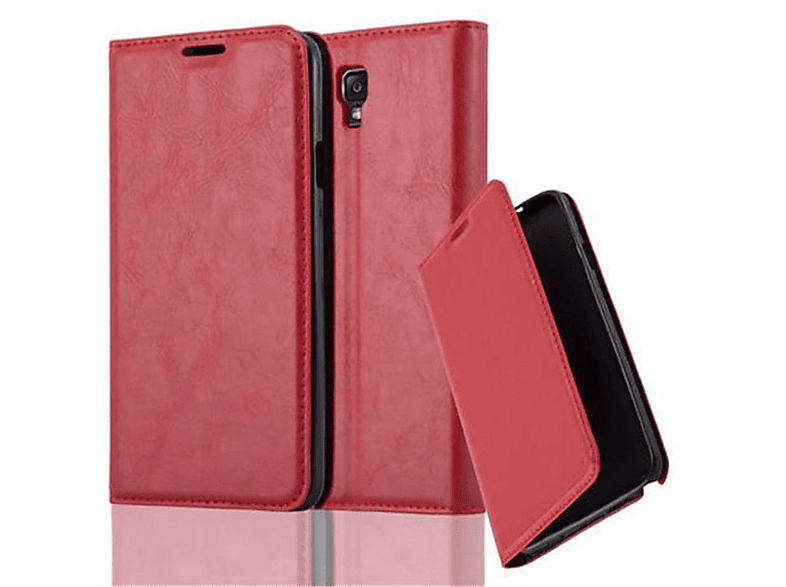 CADORABO Book Hülle Invisible Magnet, Bookcover, Samsung, Galaxy NOTE 3 NEO, APFEL ROT