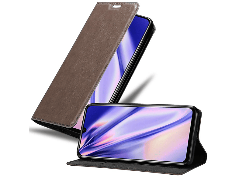 CADORABO Book Hülle Invisible Magnet, Bookcover, Honor, 10i / 20i / 20 LITE / Huawei Enjoy 9S, KAFFEE BRAUN