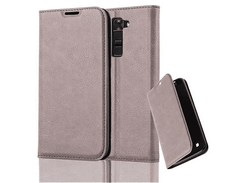 CADORABO Book Hülle Invisible Magnet, Bookcover, LG, K7 2017, KAFFEE BRAUN | Bookcover
