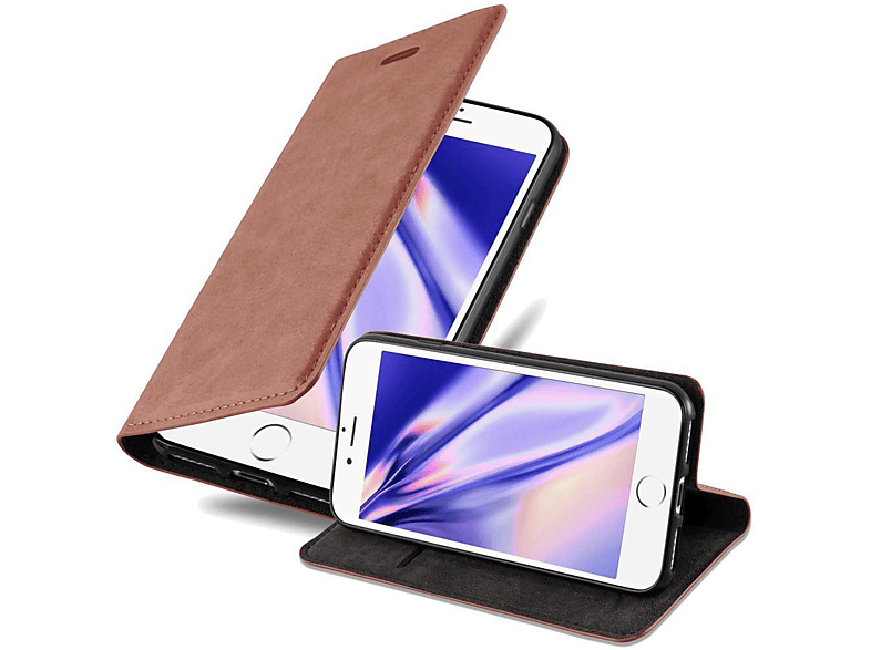 CADORABO Book Hülle Invisible Magnet, Bookcover, Apple, iPhone 6 PLUS / 6S PLUS, CAPPUCCINO BRAUN