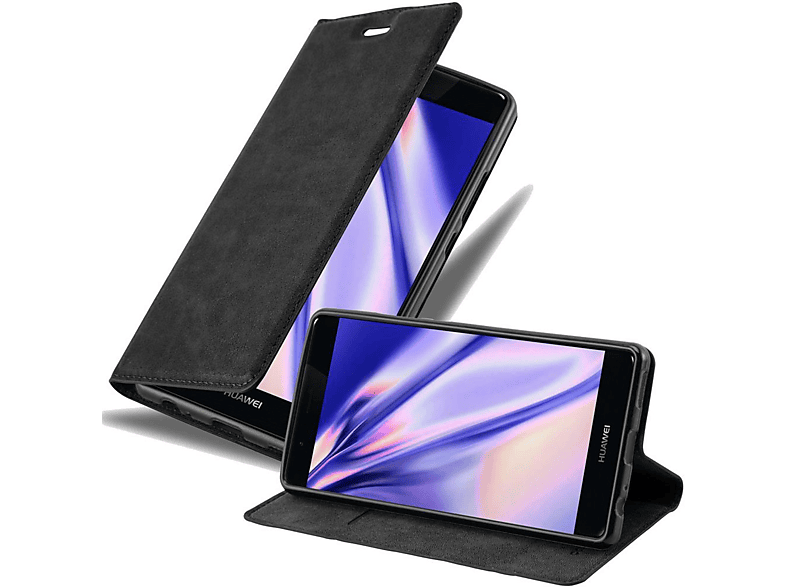Coque Huawei P40 En Cuir PU - Fenêtre Visible, Aimants, Support Intégré, Fente Pour Carte - Protection élégante Et Fonctionnelle