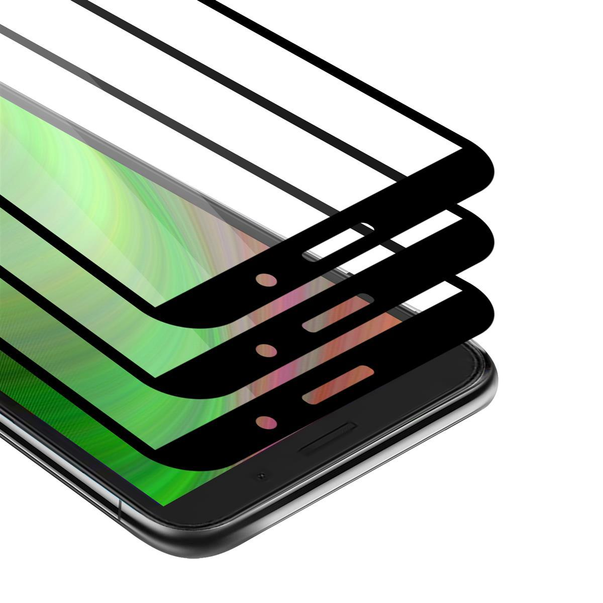 Pellicola protettiva per schermo di smartphone con tre strati, mostra uno schermo.