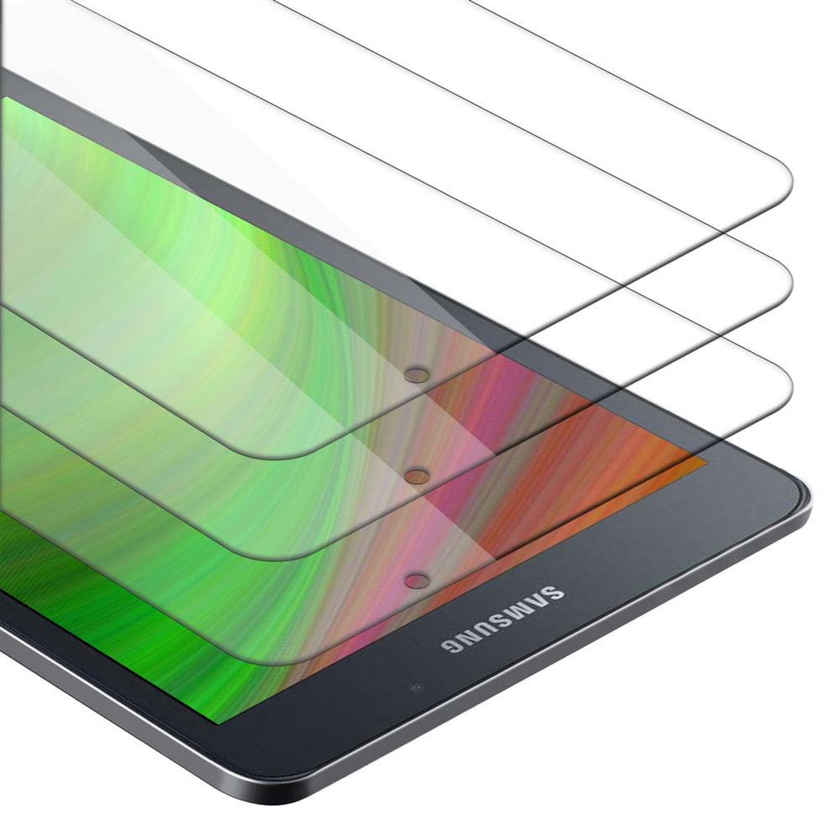 CADORABO 3x Schutzglas Schutzfolie(für A Galaxy Zoll)) Tab 2016 Samsung (7.0