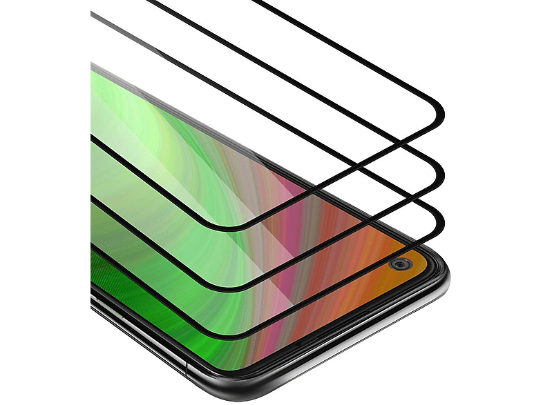 CADORABO 3x Vollbild Schutzglas Tempered Schutzfolie(für Xiaomi RedMi NOTE 9)