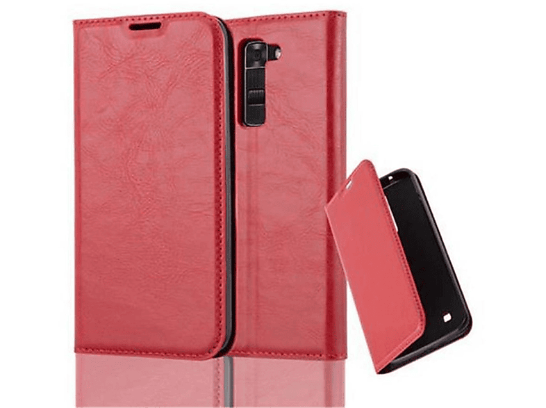 CADORABO Book Hülle Invisible Magnet, Bookcover, LG, K7 2017, APFEL ROT