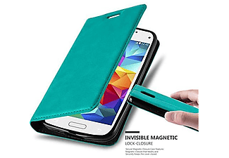 CADORABO Book Magnet Hülle Magnet, Bookcover, Samsung, Galaxy S5 MINI / S5 MINI DUOS, PETROL TÜRKIS