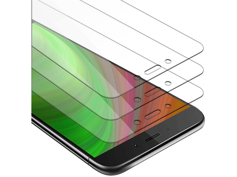 CADORABO Xiaomi 4) NOTE Schutzfolie(für 3x Schutzglas Glas Tempered RedMi