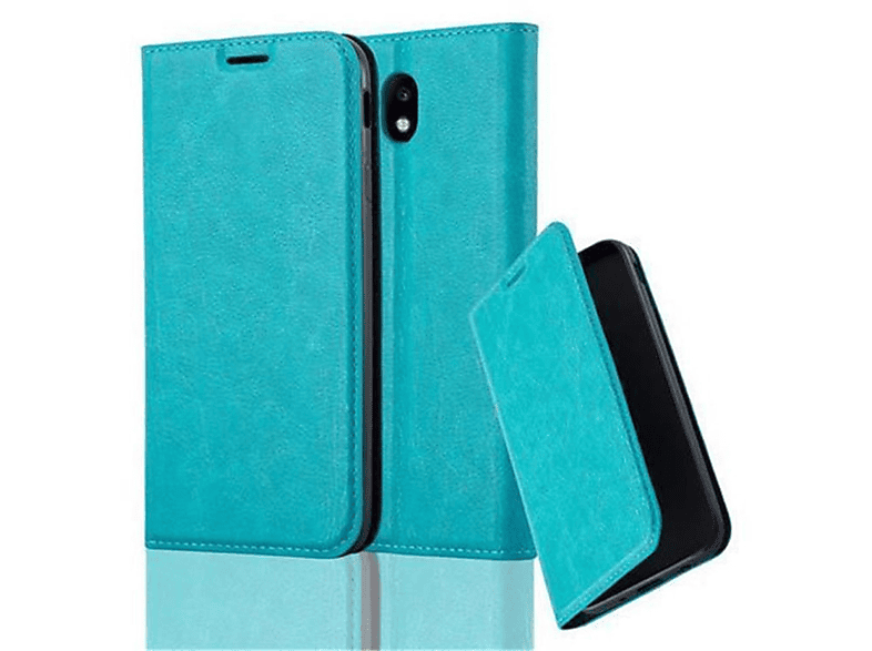 CADORABO Book Hülle Invisible Magnet, Bookcover, Samsung, Galaxy J7 2017, PETROL TÜRKIS