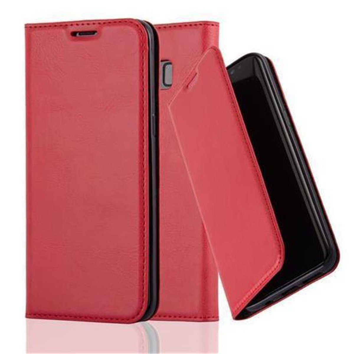 APFEL CADORABO Bookcover, Hülle Galaxy Book PLUS, ROT Samsung, S8 Magnet, Invisible