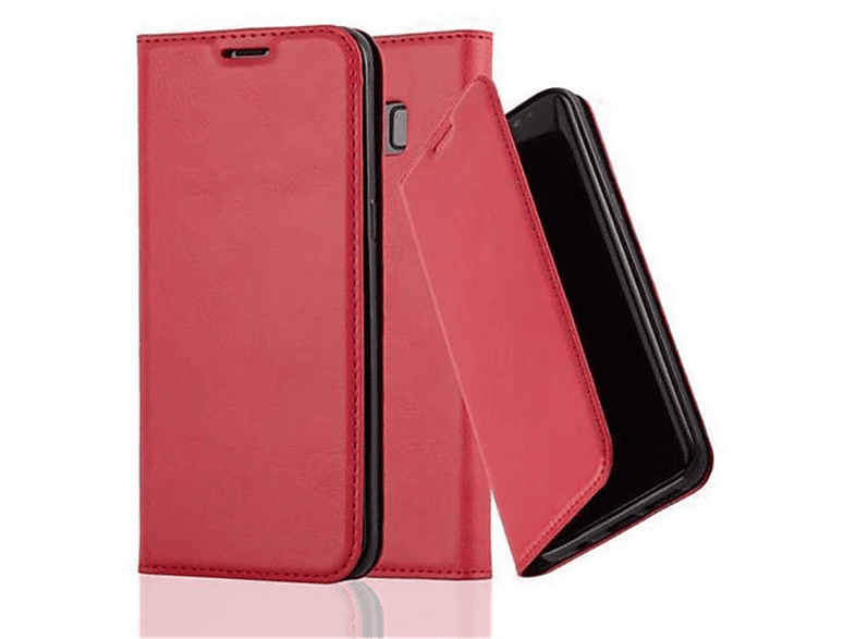 CADORABO Book Hülle Invisible Magnet, Bookcover, Samsung, Galaxy S8, APFEL ROT