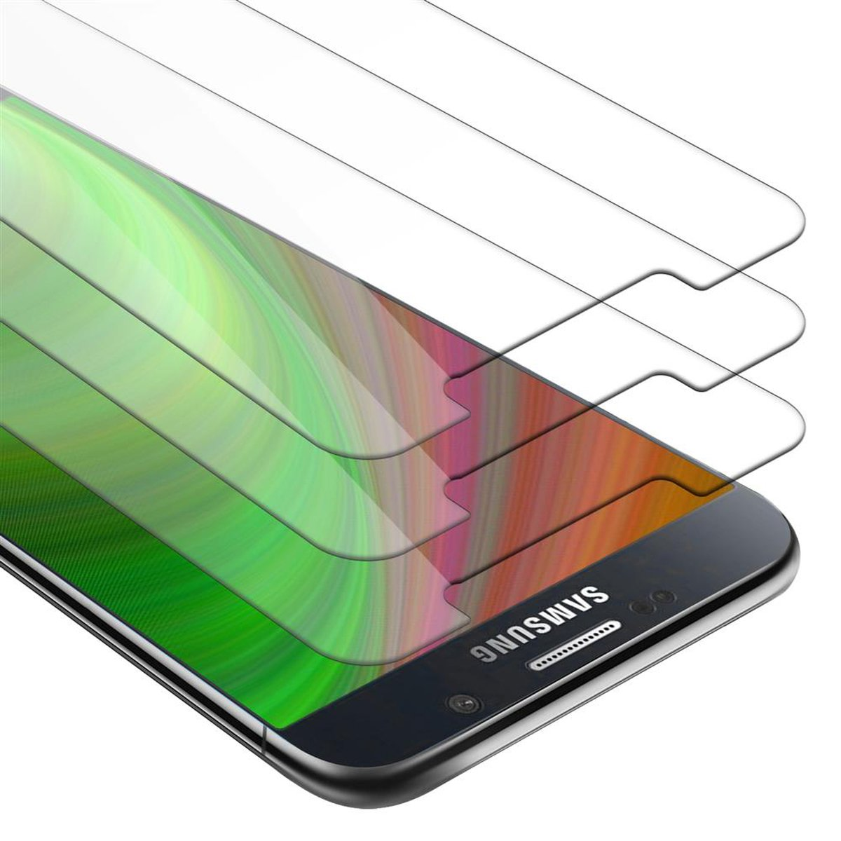 Tempered Galaxy Samsung Glas 5) CADORABO Schutzglas Schutzfolie(für 3x NOTE