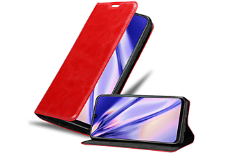 carcasa de móvil  - Funda libro para Móvil - Carcasa protección resistente de estilo libro CADORABO, Samsung, Galaxy M21, rojo manzana