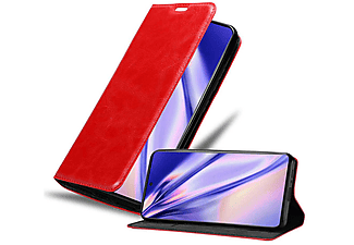 carcasa de móvil  - Funda libro para Móvil - Carcasa protección resistente de estilo libro CADORABO, Samsung, Galaxy A91, rojo manzana