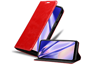 carcasa de móvil  - Funda libro para Móvil - Carcasa protección resistente de estilo libro CADORABO, Samsung, Galaxy A21, rojo manzana