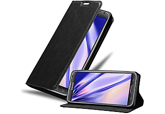 carcasa de móvil  - Funda libro para Móvil - Carcasa protección resistente de estilo libro CADORABO, Samsung, Galaxy NOTE 2, negro antracita