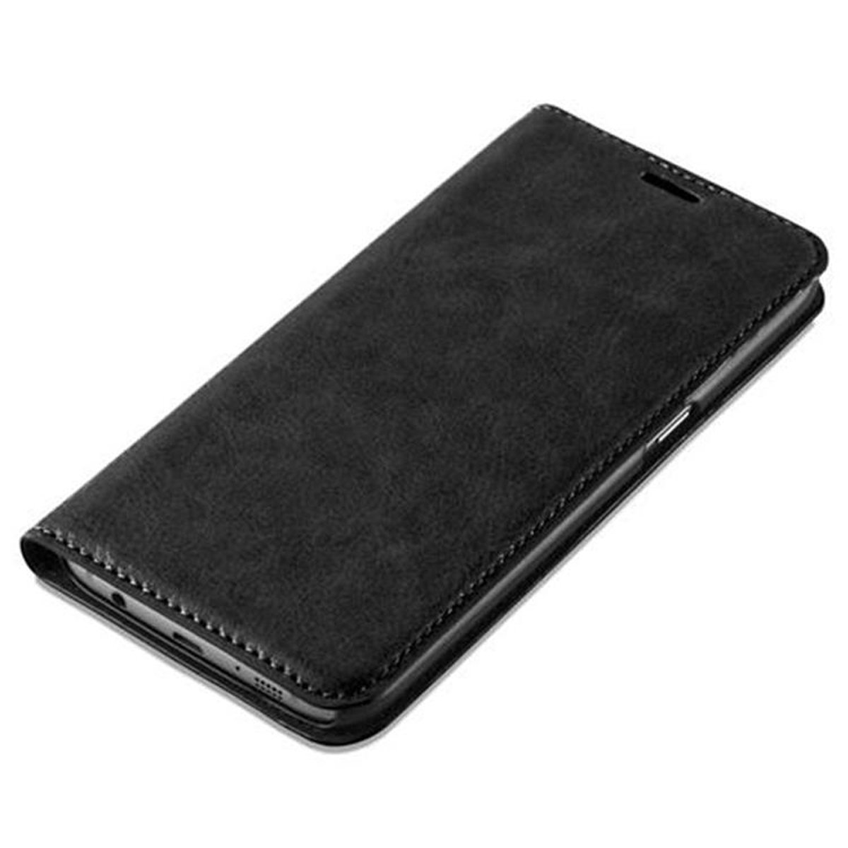 S7 EDGE, Magnet, CADORABO Samsung, Galaxy Invisible Book NACHT Bookcover, SCHWARZ Hülle