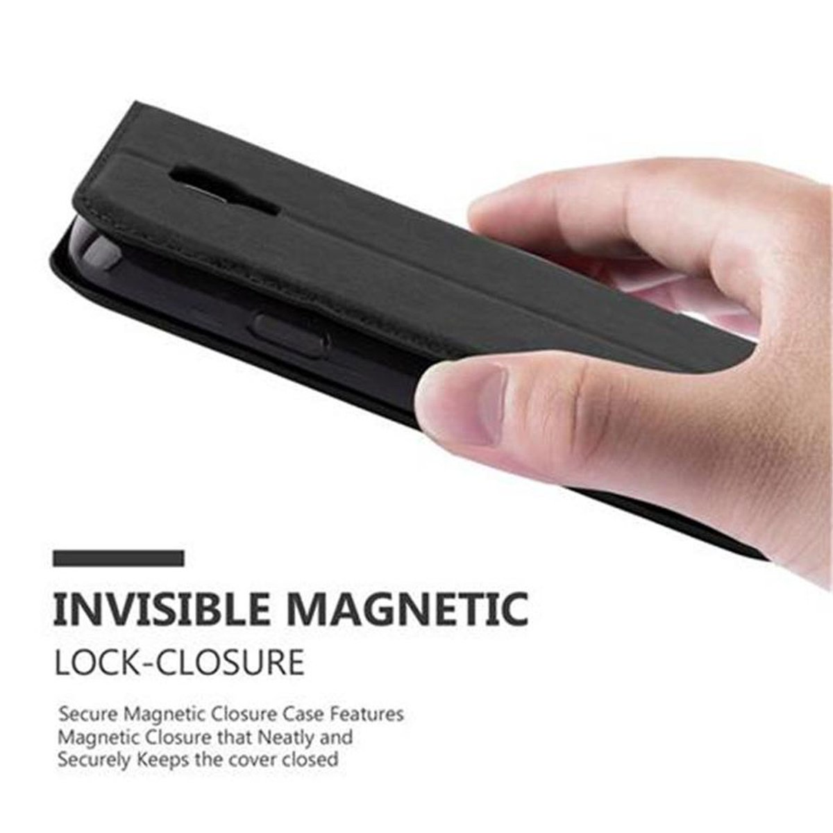 Hülle Invisible S4 Book Galaxy Magnet, ACTIVE, CADORABO SCHWARZ Samsung, Bookcover, NACHT