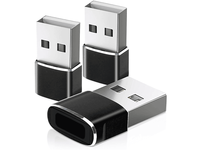 CADORABO USB Adapter USB C auf USB Konverter USB Konverter, SCHWARZ
