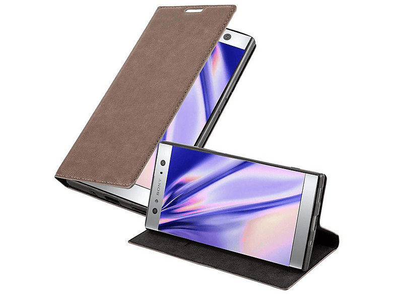 Coque Portefeuille En Simili-Cuir Pour Sony Xperia E3 - Fermoir Magnétique, Stand, Porte-Cartes - Protection Complète - Couleur Marron Café - 11