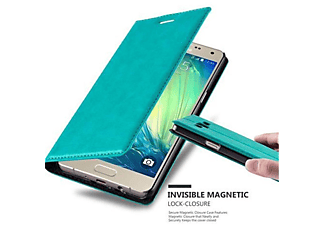 carcasa de móvil Funda libro para Móvil - Carcasa protección resistente de estilo libro;CADORABO, Samsung, Galaxy A5 2015, turquesa petrol