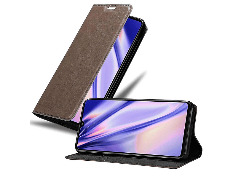Suncase Custodia In Vera Pelle Slim-Edition Per Huawei P30 – Colore Marrone Scuro Anticato Con Chiusura Magnetica
