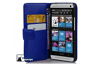 carcasa de móvil Funda libro para Móvil - Carcasa protección resistente de estilo libro;CADORABO, HTC, ONE M4 MINI, azul brillante