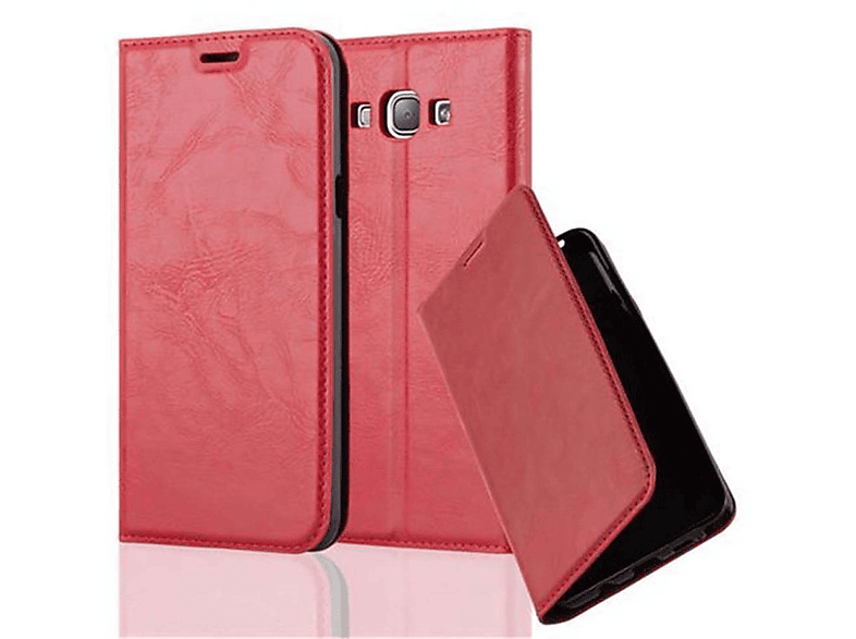 CADORABO Book Hülle Magnet, 2015, Bookcover, APFEL Samsung, Galaxy Invisible A8 ROT