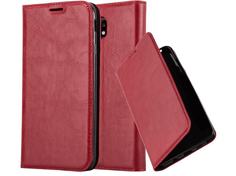 CADORABO Book Hülle Invisible Magnet, Bookcover, Samsung, Galaxy J5 2017, APFEL ROT