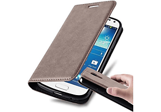 carcasa de móvil Funda libro para Móvil - Carcasa protección resistente de estilo libro;CADORABO, Samsung, Galaxy S4 MINI, 80 café
