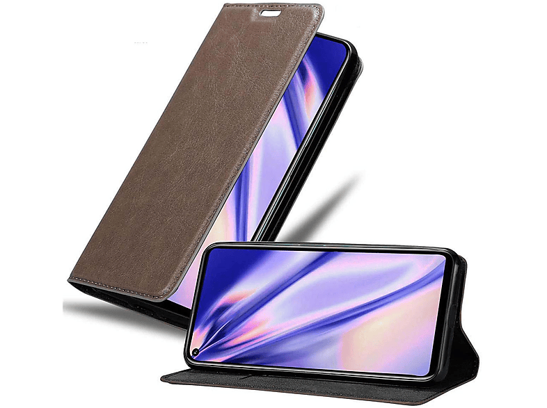 CADORABO Book Hülle Invisible Magnet, NOVA Huawei Bookcover, 5T, Honor, / BRAUN / KAFFEE 20S 20